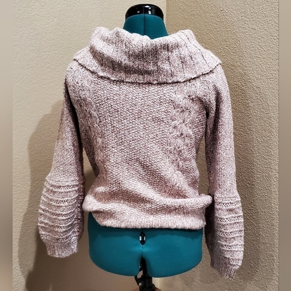 SLEEPING ON SNOW THE NEVES DUSTY ROSE MARBLE OFF SHOULDER SWEATER WOMEN SMALL - Picture 5 of 12